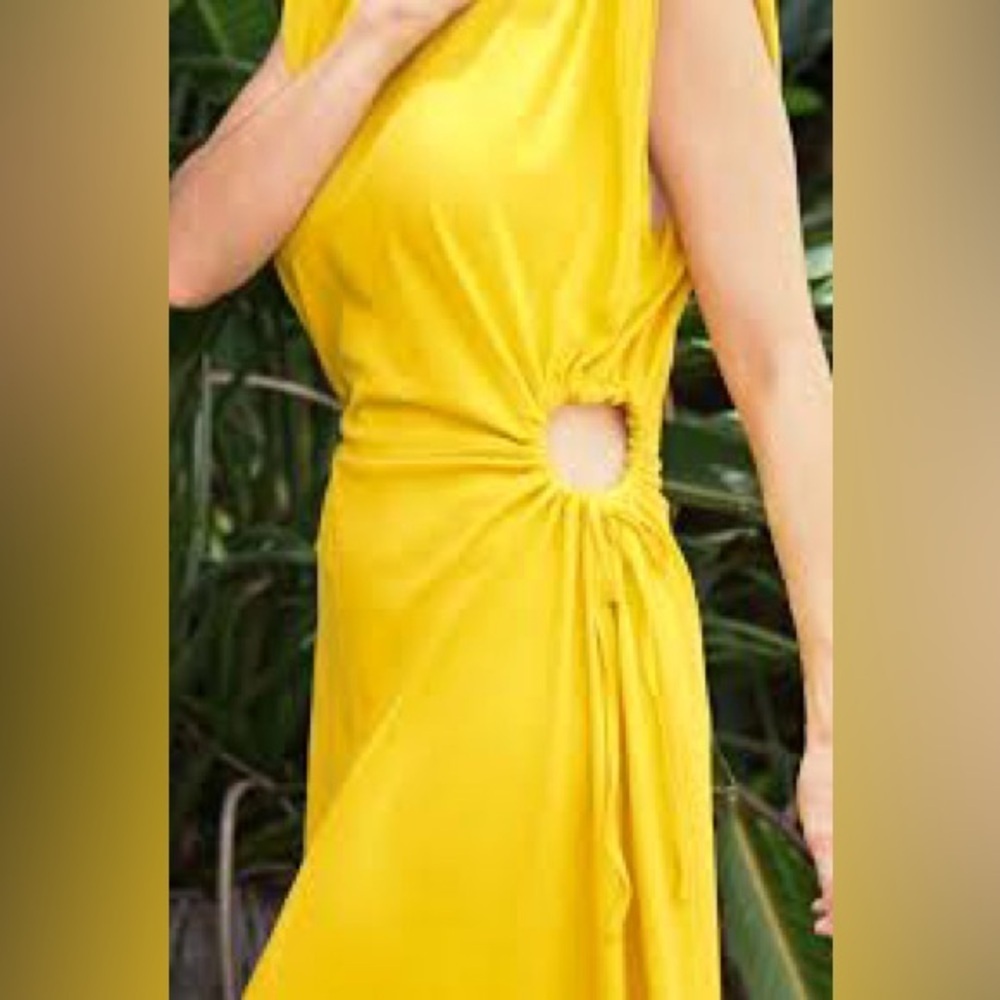 NWT House of Harlow 1960 Green Keyhole Ruched Midi Dress XL Sleeveless Party